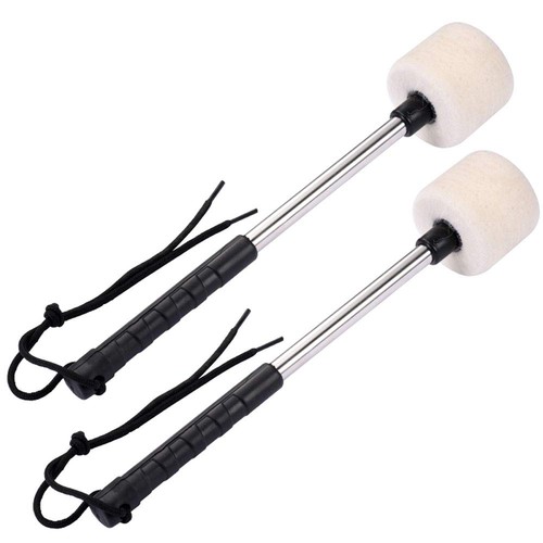 Pair bass drum mallets felt - bass,